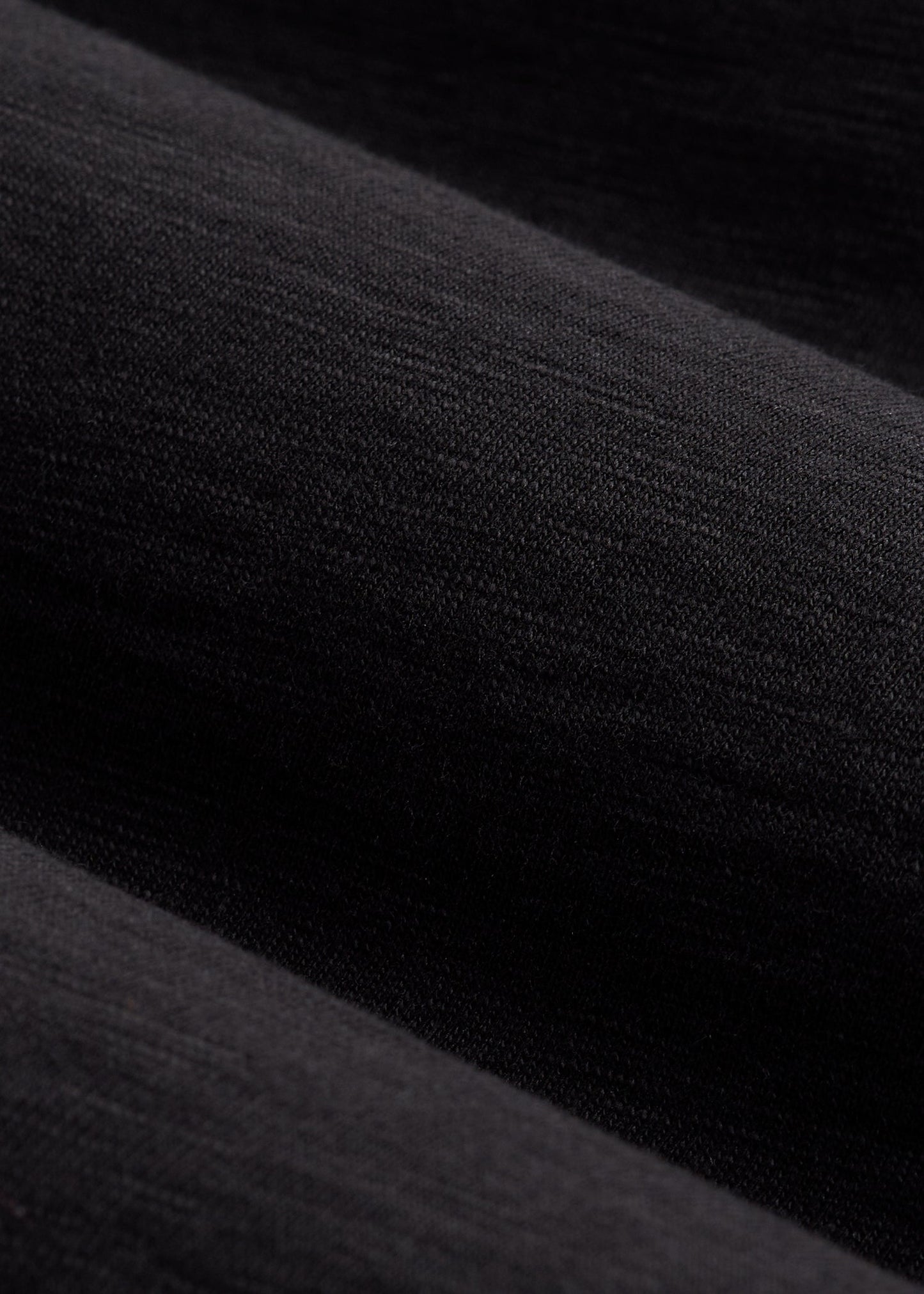American Tall Men Three-Button Long Sleeve Slub Henley for Tall Men in Black