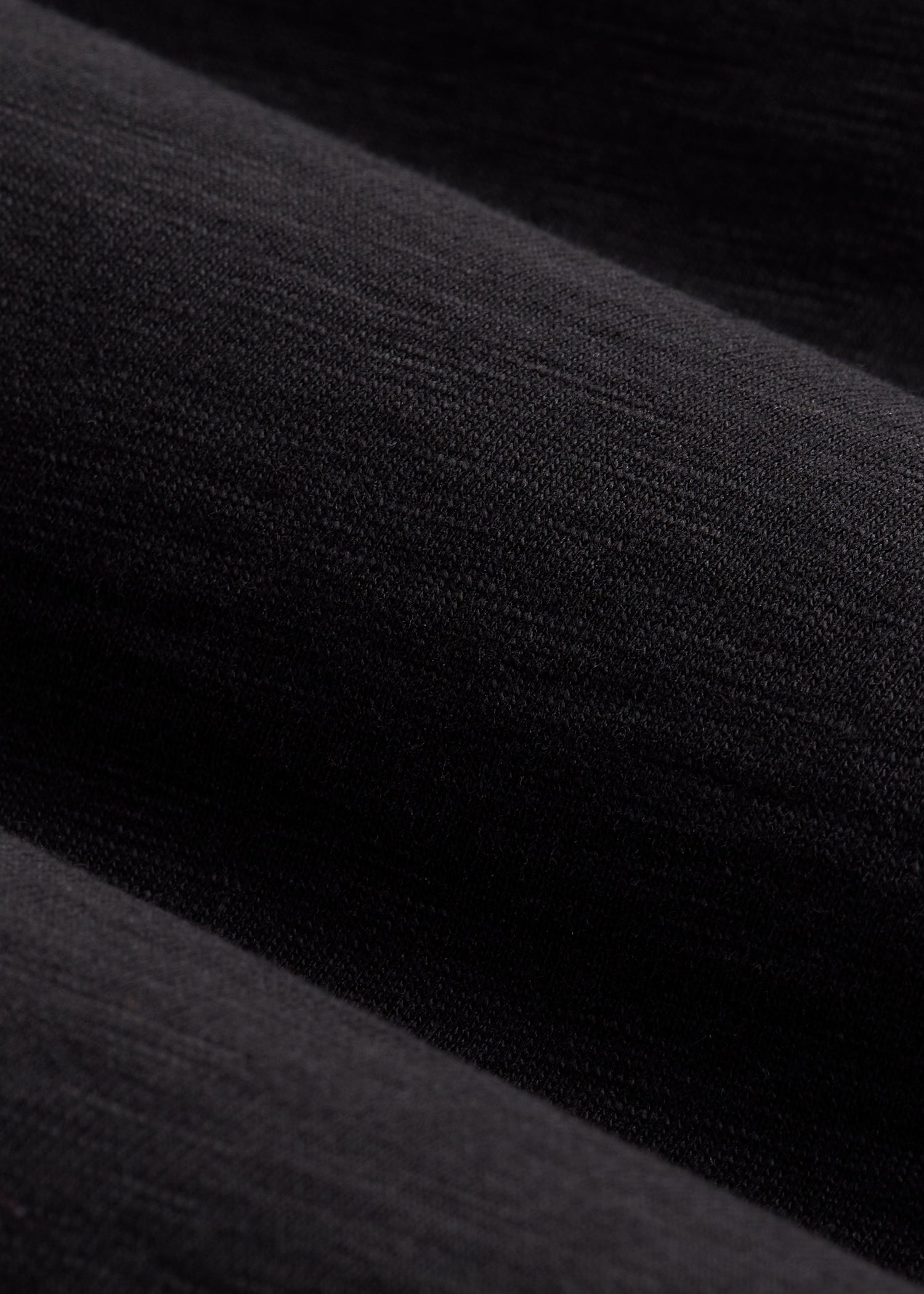 American Tall Men Three-Button Long Sleeve Slub Henley for Tall Men in Black
