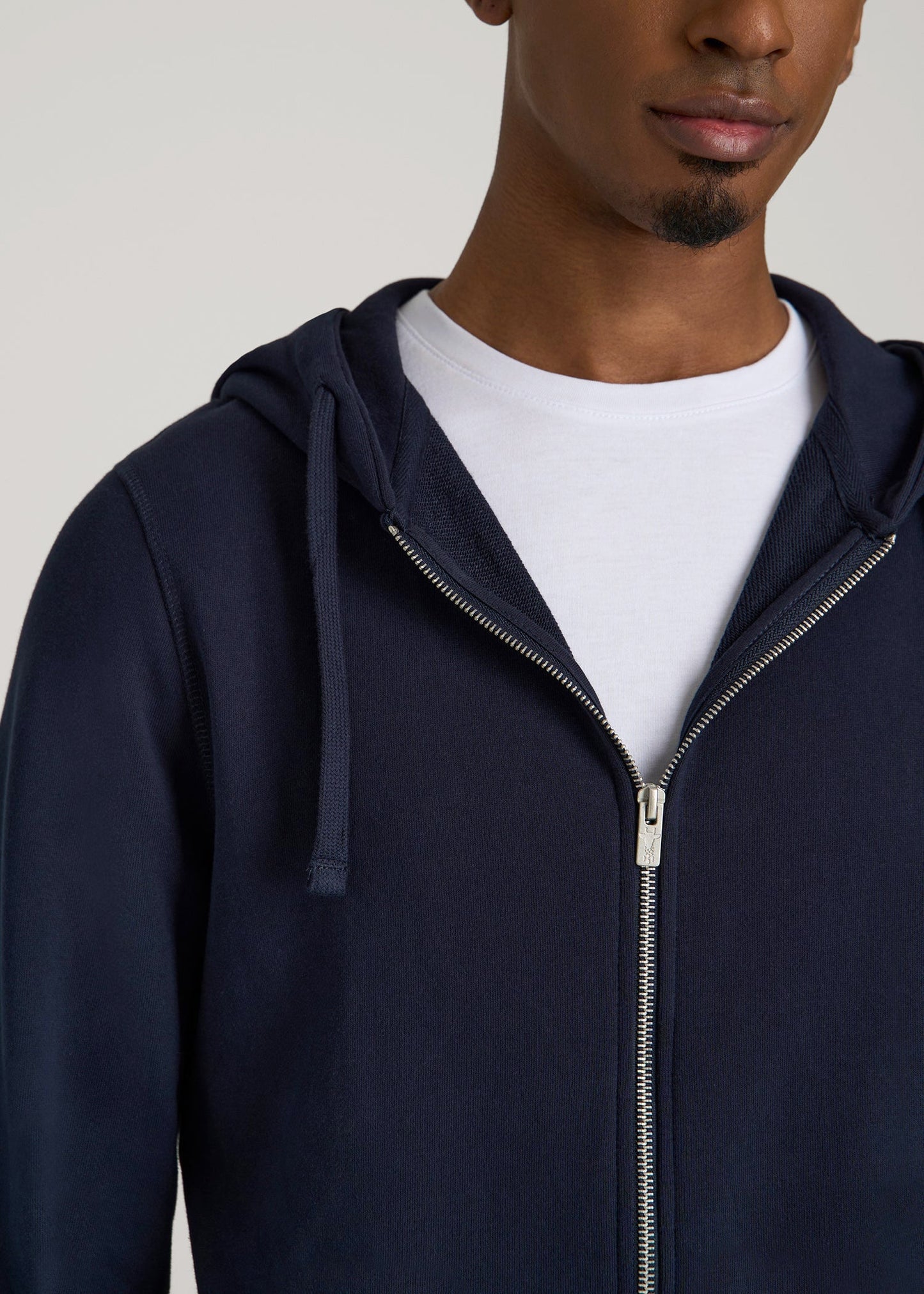 American Tall Men Wearever 2.0 French Terry Full-Zip Hoodie for Tall Men in Evening Blue