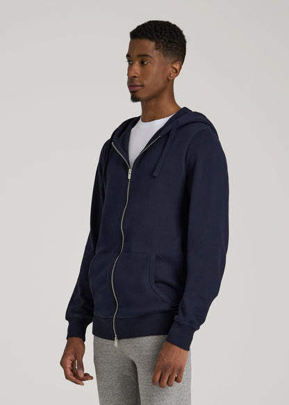 American Tall Men Wearever 2.0 French Terry Full-Zip Hoodie for Tall Men in Evening Blue