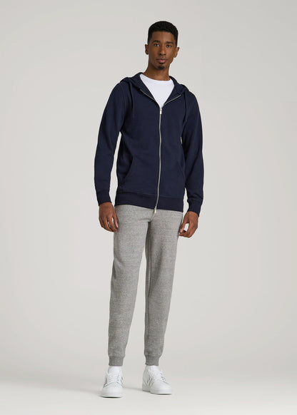American Tall Men Wearever 2.0 French Terry Full-Zip Hoodie for Tall Men in Evening Blue