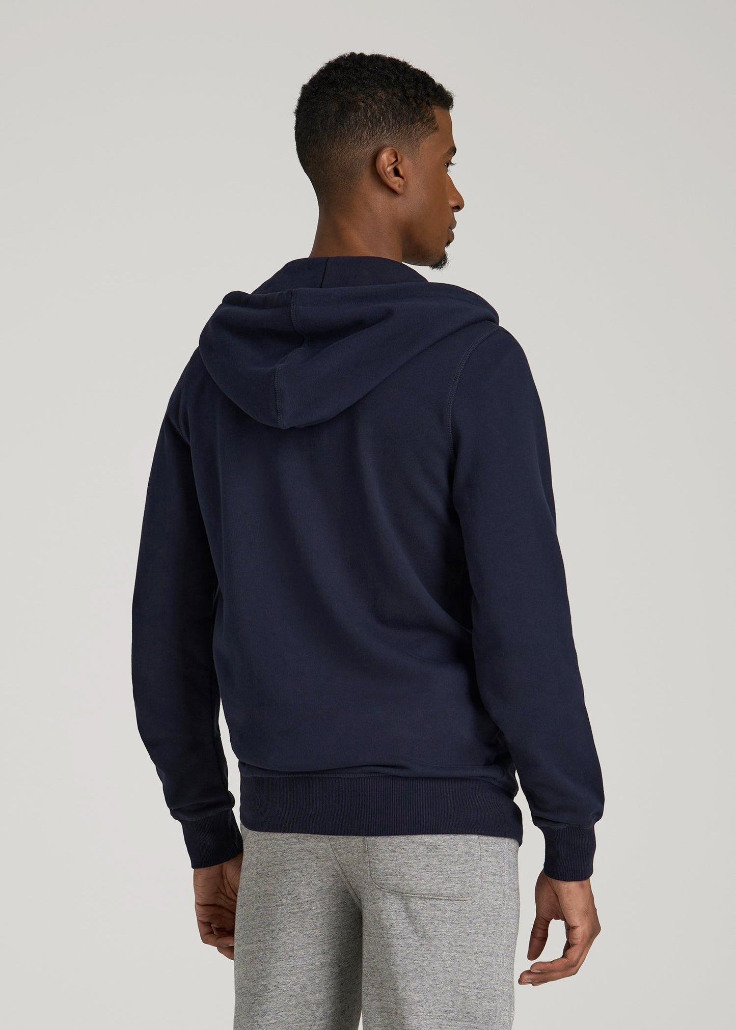 American Tall Men Wearever 2.0 French Terry Full-Zip Hoodie for Tall Men in Evening Blue