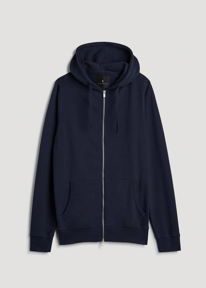 American Tall Men Wearever 2.0 French Terry Full-Zip Hoodie for Tall Men in Evening Blue