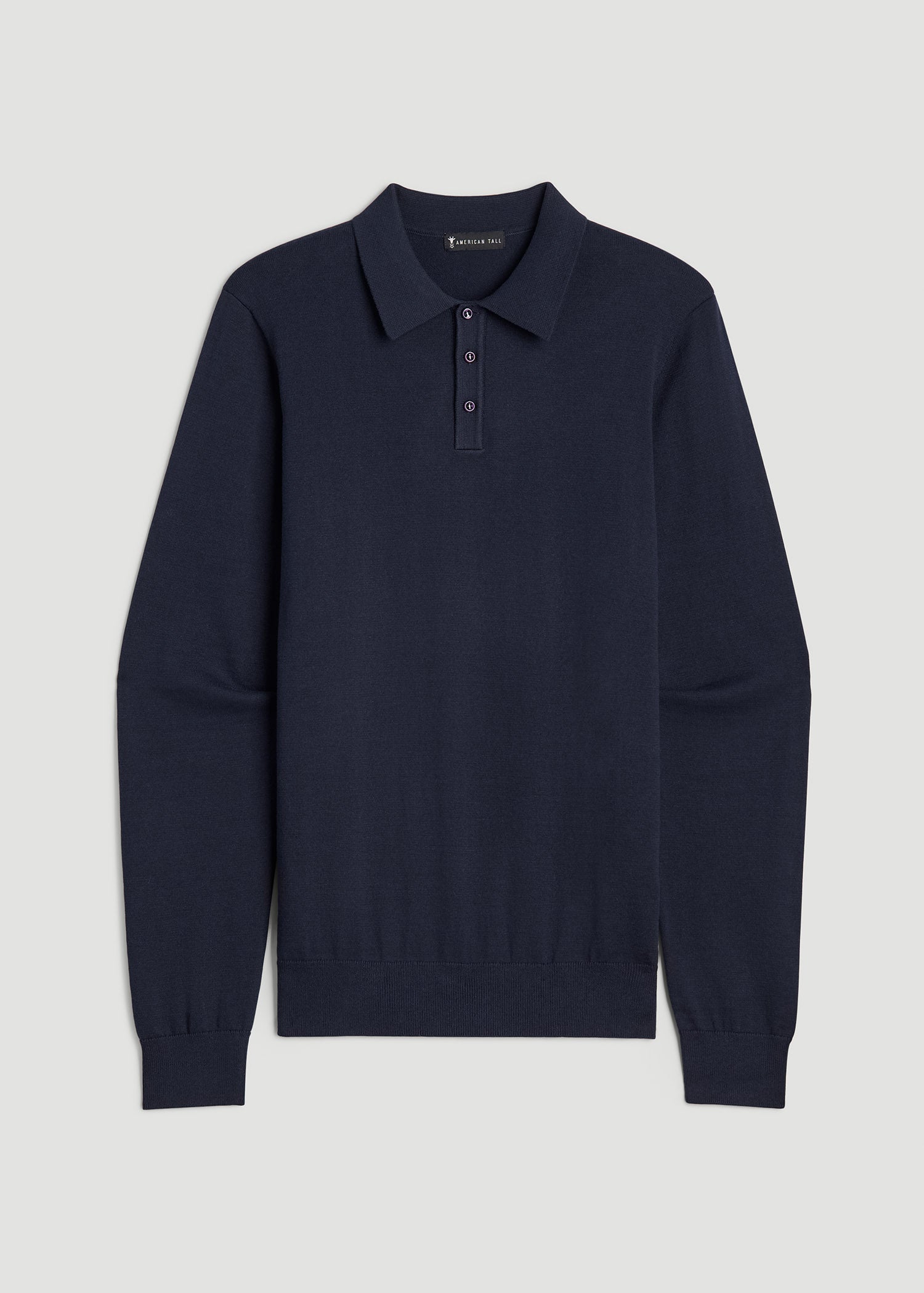 American Tall Men Polo Sweater for Tall Men in Evening Blue