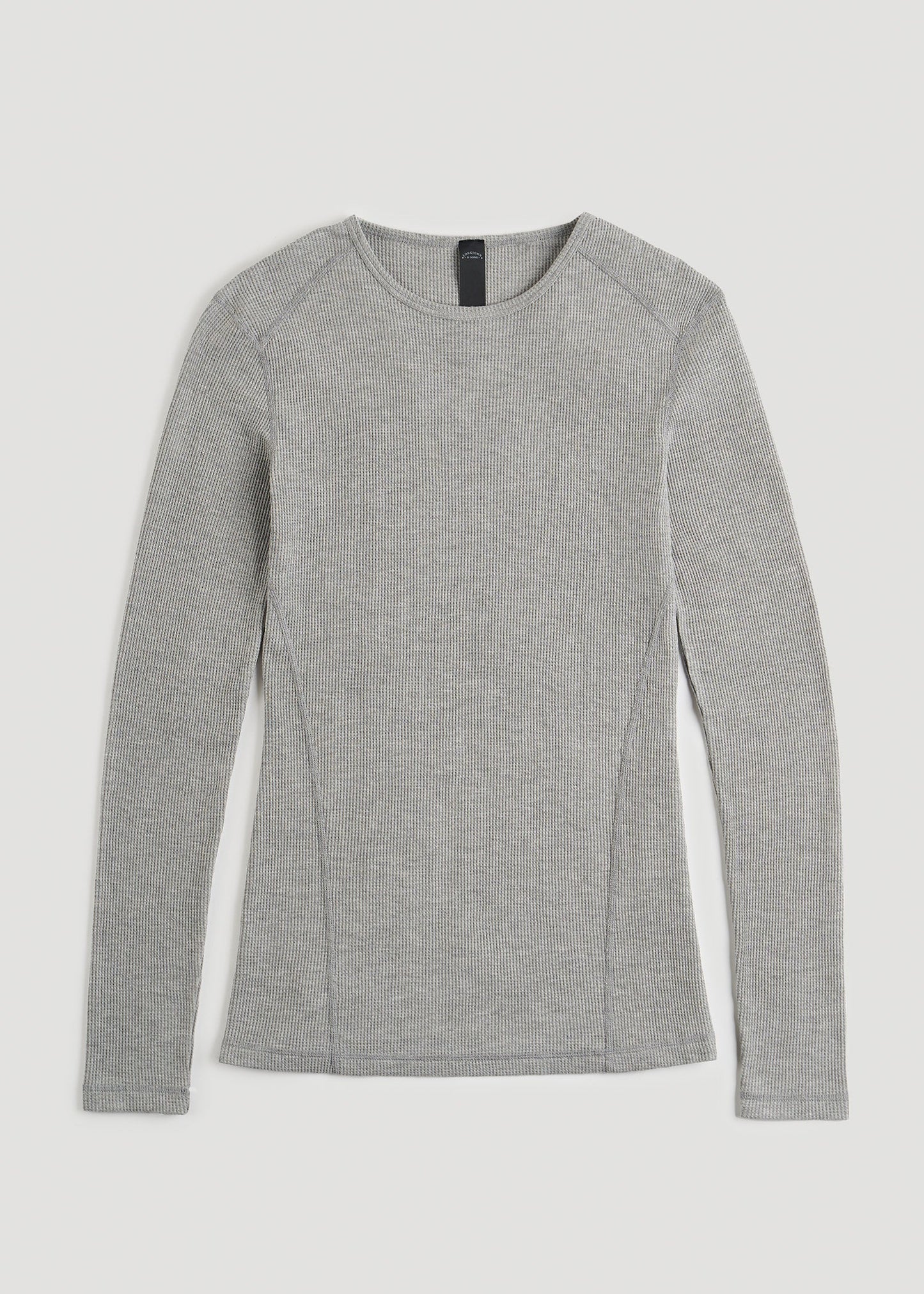 American Tall Men LJ&S Long Thermal Undershirt for Tall Men in Grey Mix