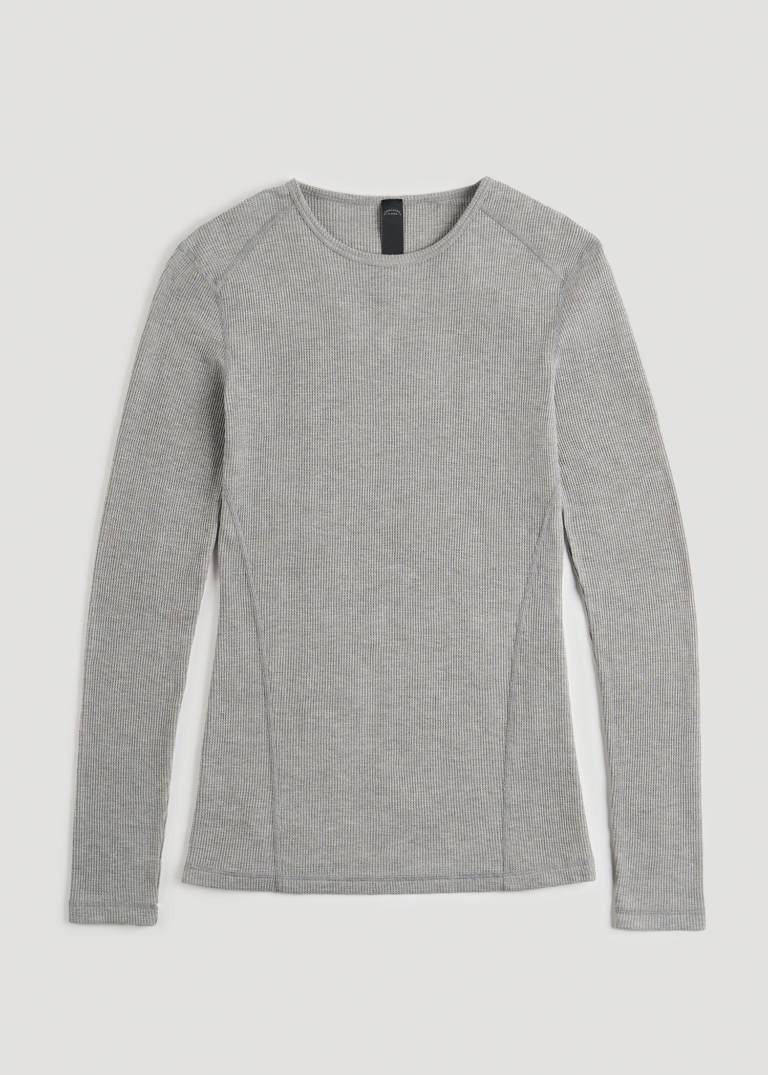 American Tall Men LJ&S Long Thermal Undershirt for Tall Men in Grey Mix