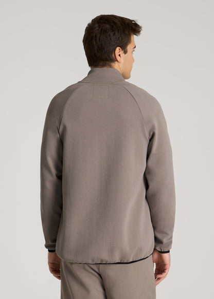 American Tall Men Tech Motion Fleece Full-Zip Jacket for Tall Men in Portobello
