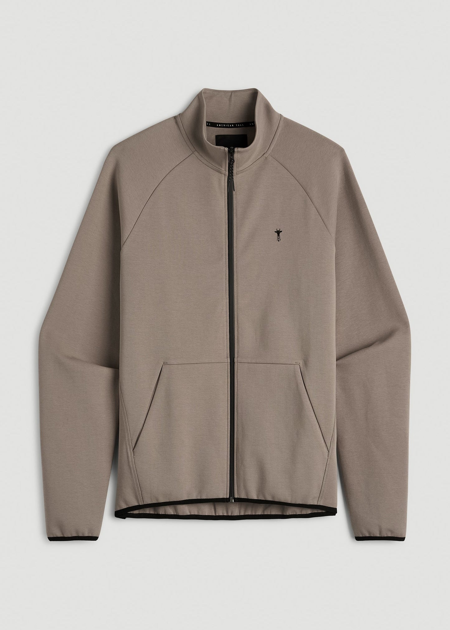 American Tall Men Tech Motion Fleece Full-Zip Jacket for Tall Men in Portobello