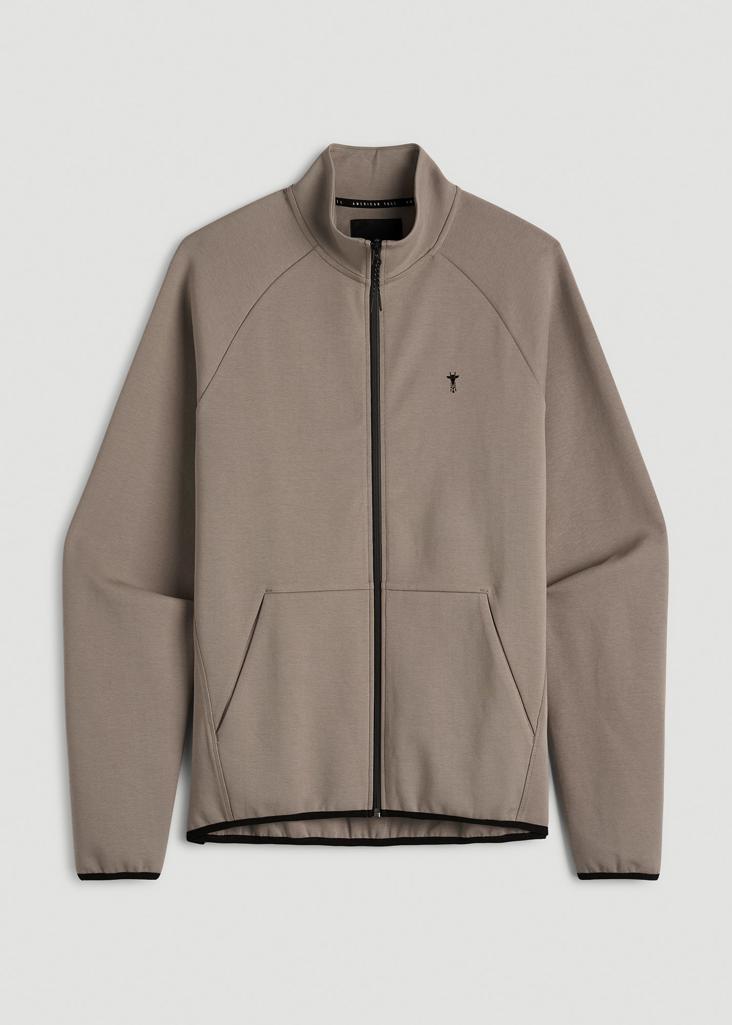 American Tall Men Tech Motion Fleece Full-Zip Jacket for Tall Men in Portobello