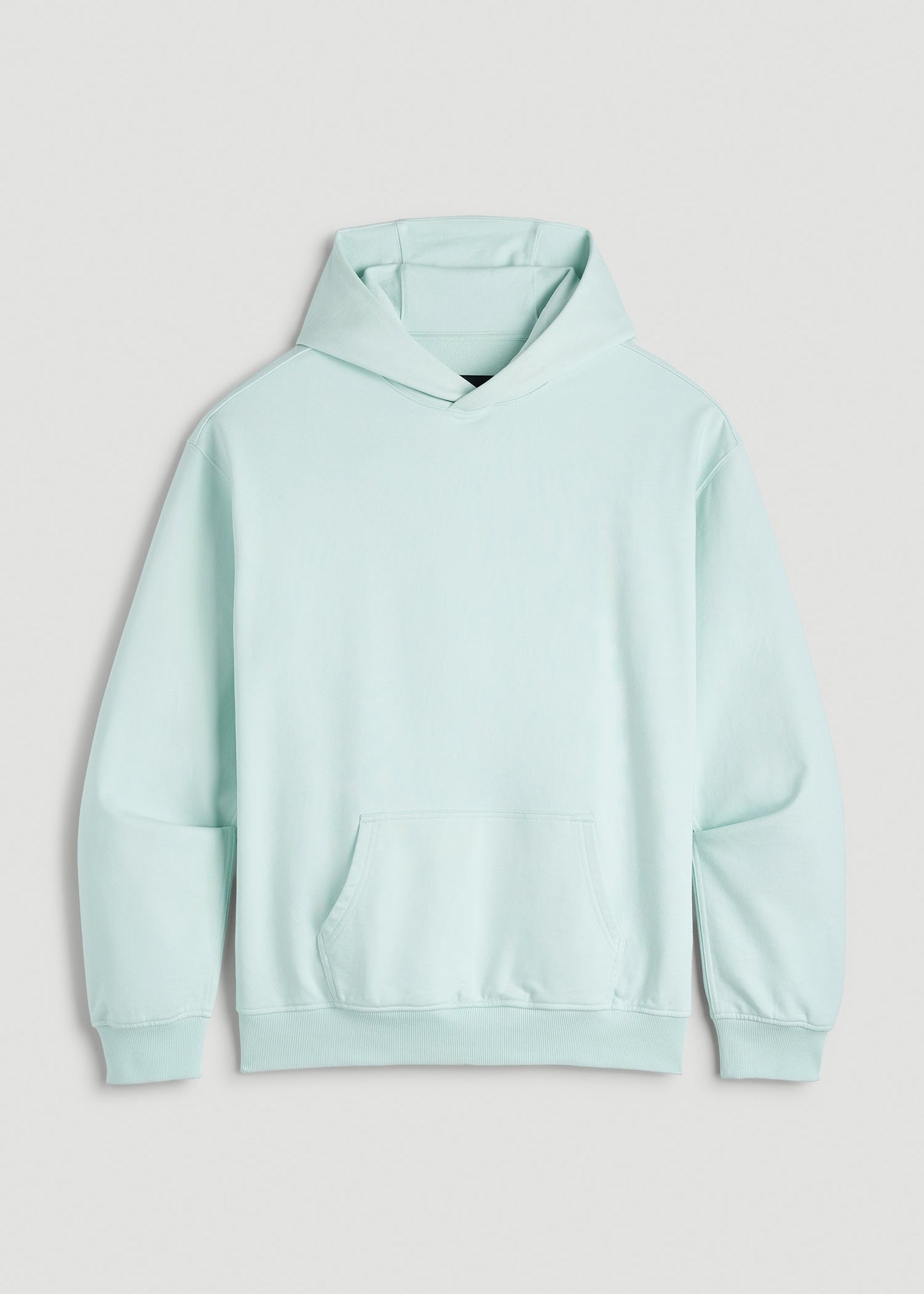 American Tall Men Everyday French Terry Popover Hoodie for Tall Men in Opal Blue