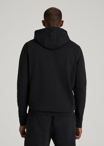 American Tall Men Core Motion Fleece Popover Hoodie for Tall Men in Black