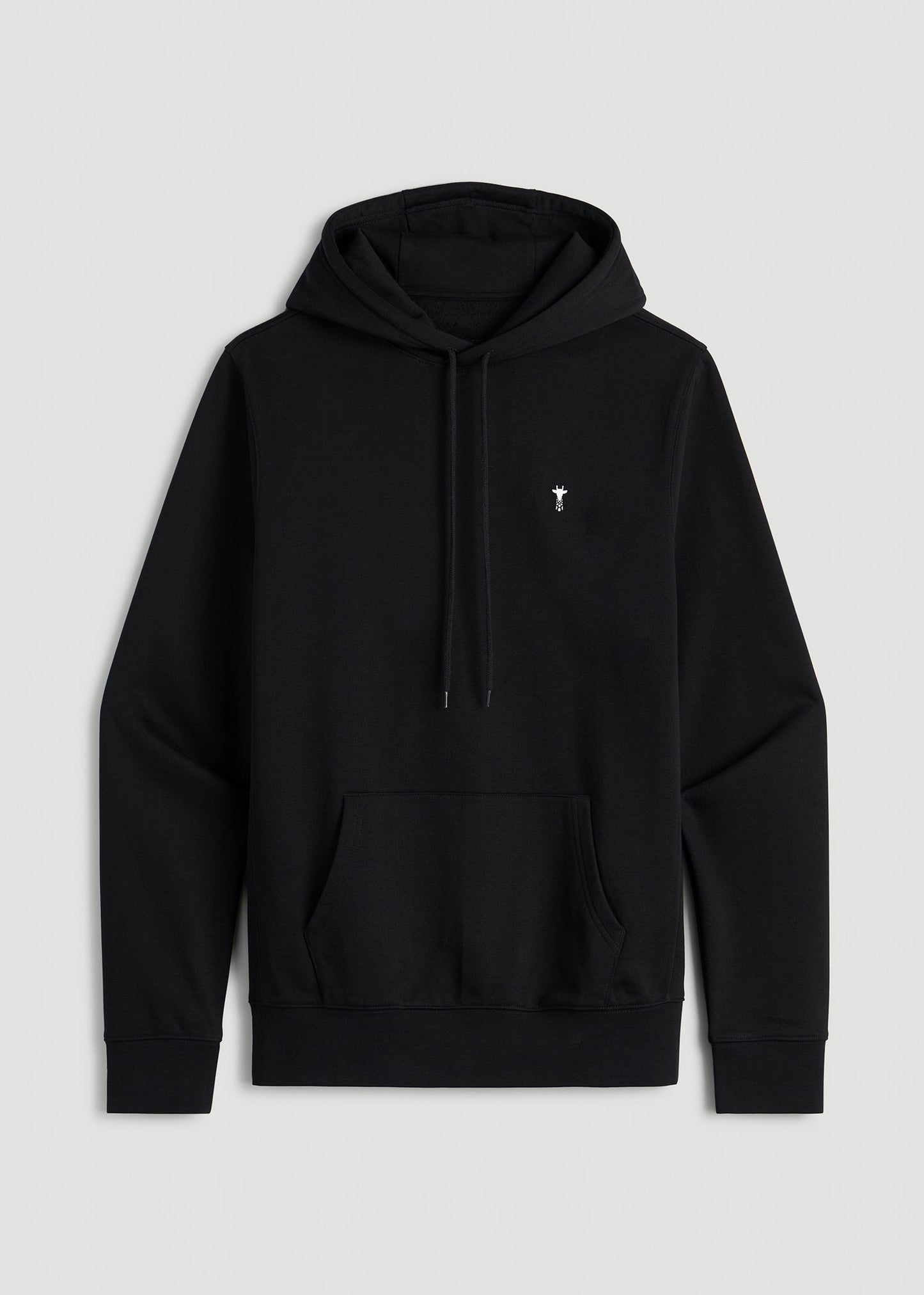 American Tall Men Core Motion Fleece Popover Hoodie for Tall Men in Black