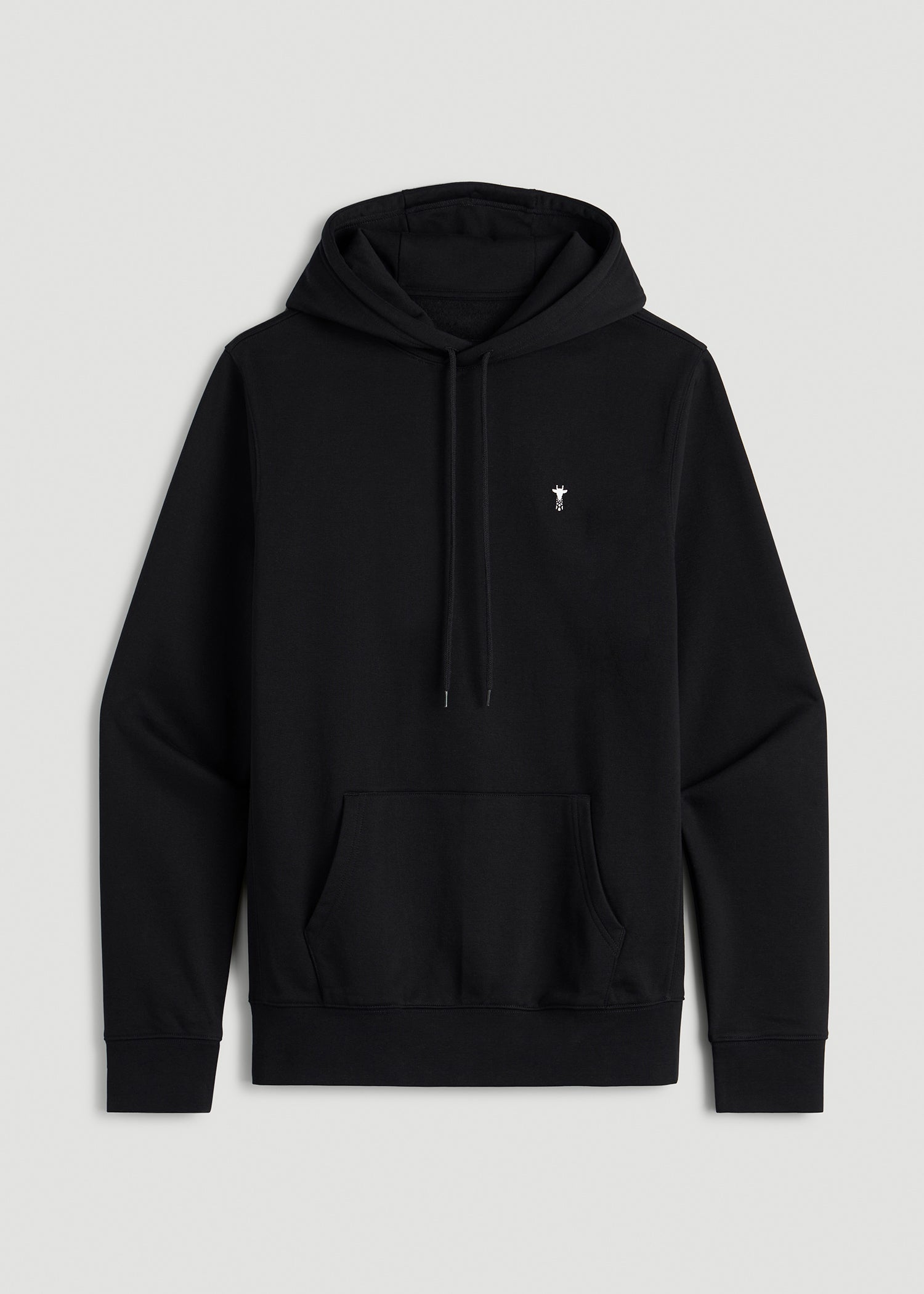 American Tall Men Core Motion Fleece Popover Hoodie for Tall Men in Black