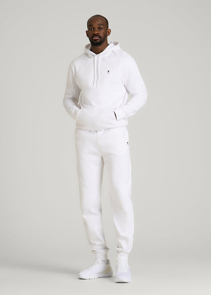 American Tall Men Core Motion Fleece Popover Hoodie for Tall Men in White