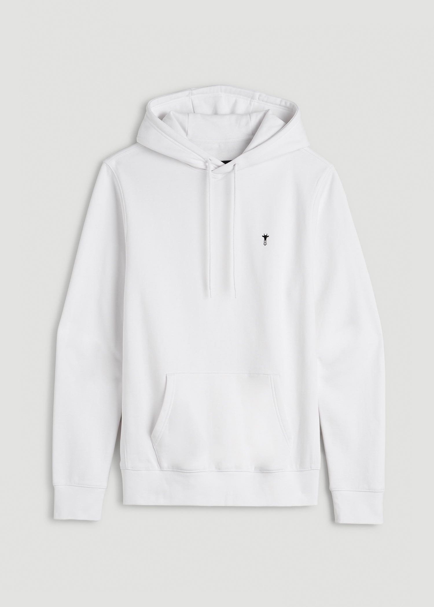 American Tall Men Core Motion Fleece Popover Hoodie for Tall Men in White