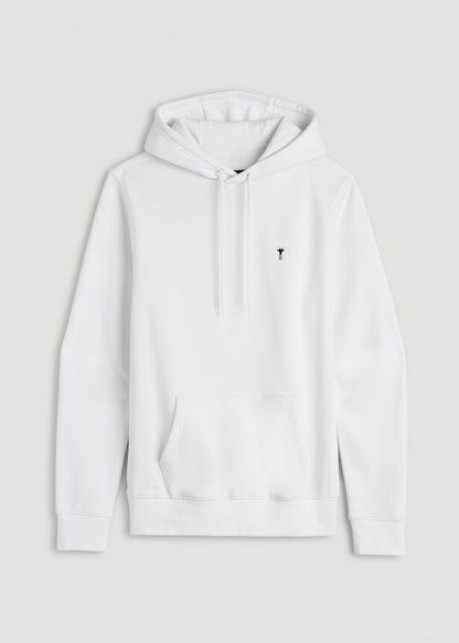American Tall Men Core Motion Fleece Popover Hoodie for Tall Men in White