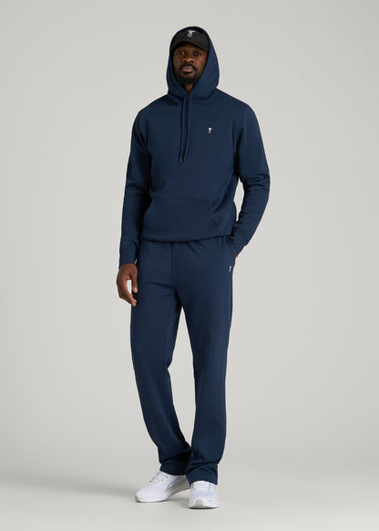 American Tall Men Core Motion Fleece Popover Hoodie for Tall Men in Navy Blue