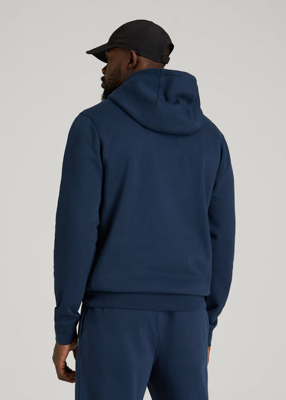 American Tall Men Core Motion Fleece Popover Hoodie for Tall Men in Navy Blue
