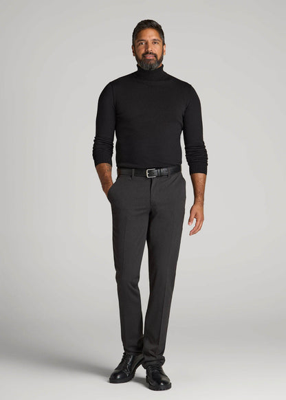 American Tall Men Turtleneck Sweater for Tall Men in Black