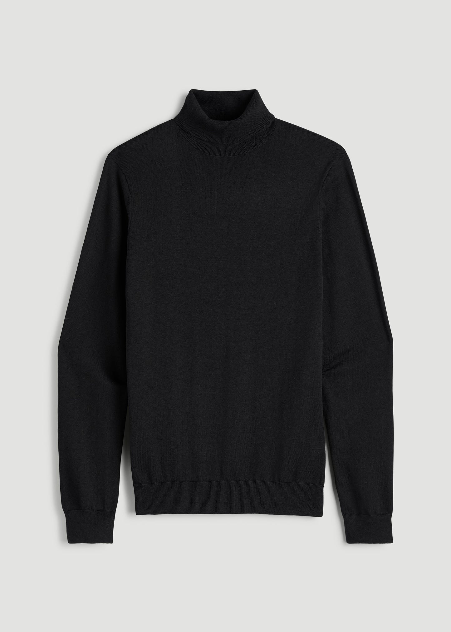 American Tall Men Turtleneck Sweater for Tall Men in Black