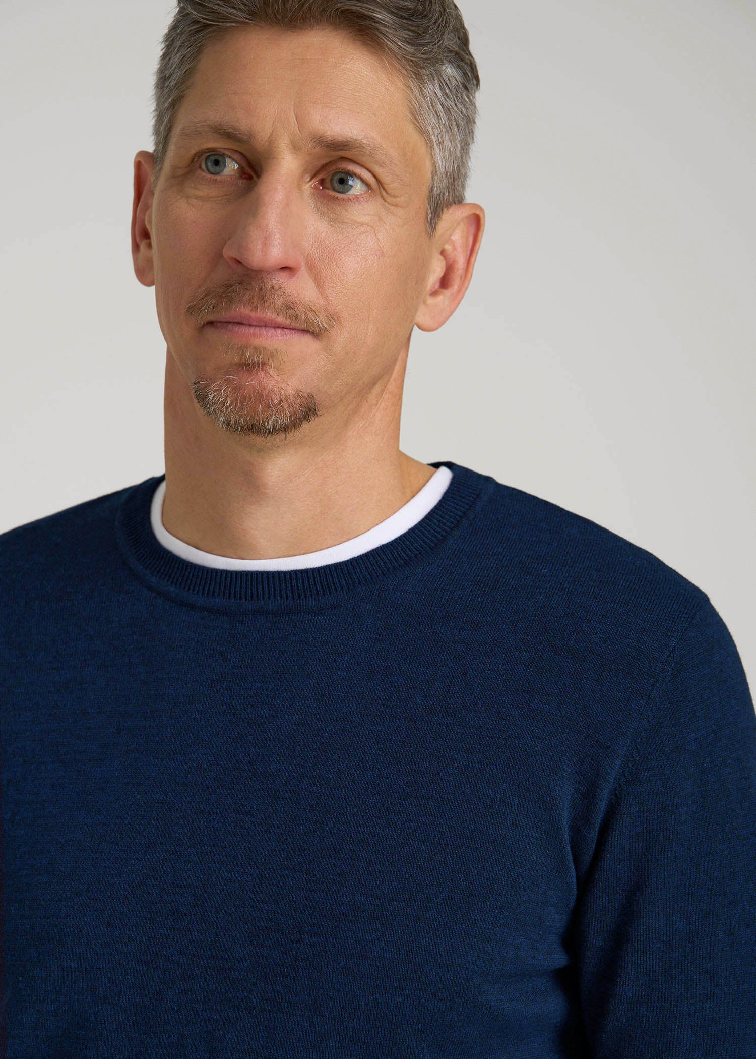 American Tall Men Everyday Crewneck Sweater for Tall Men in Patriot Blue