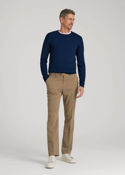American Tall Men Everyday Crewneck Sweater for Tall Men in Patriot Blue