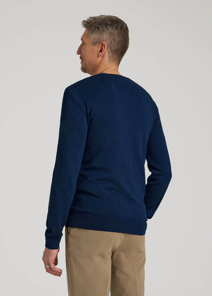 American Tall Men Everyday Crewneck Sweater for Tall Men in Patriot Blue