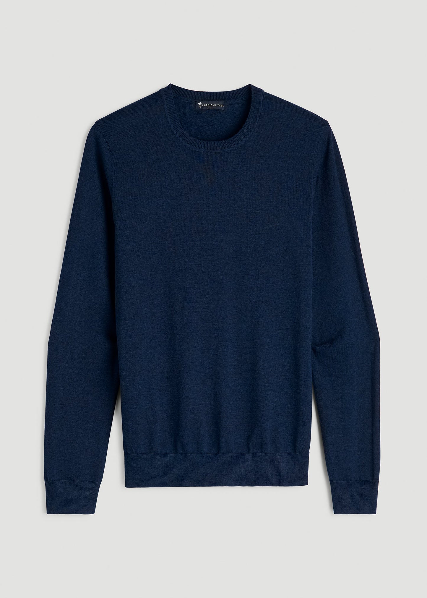 American Tall Men Everyday Crewneck Sweater for Tall Men in Patriot Blue