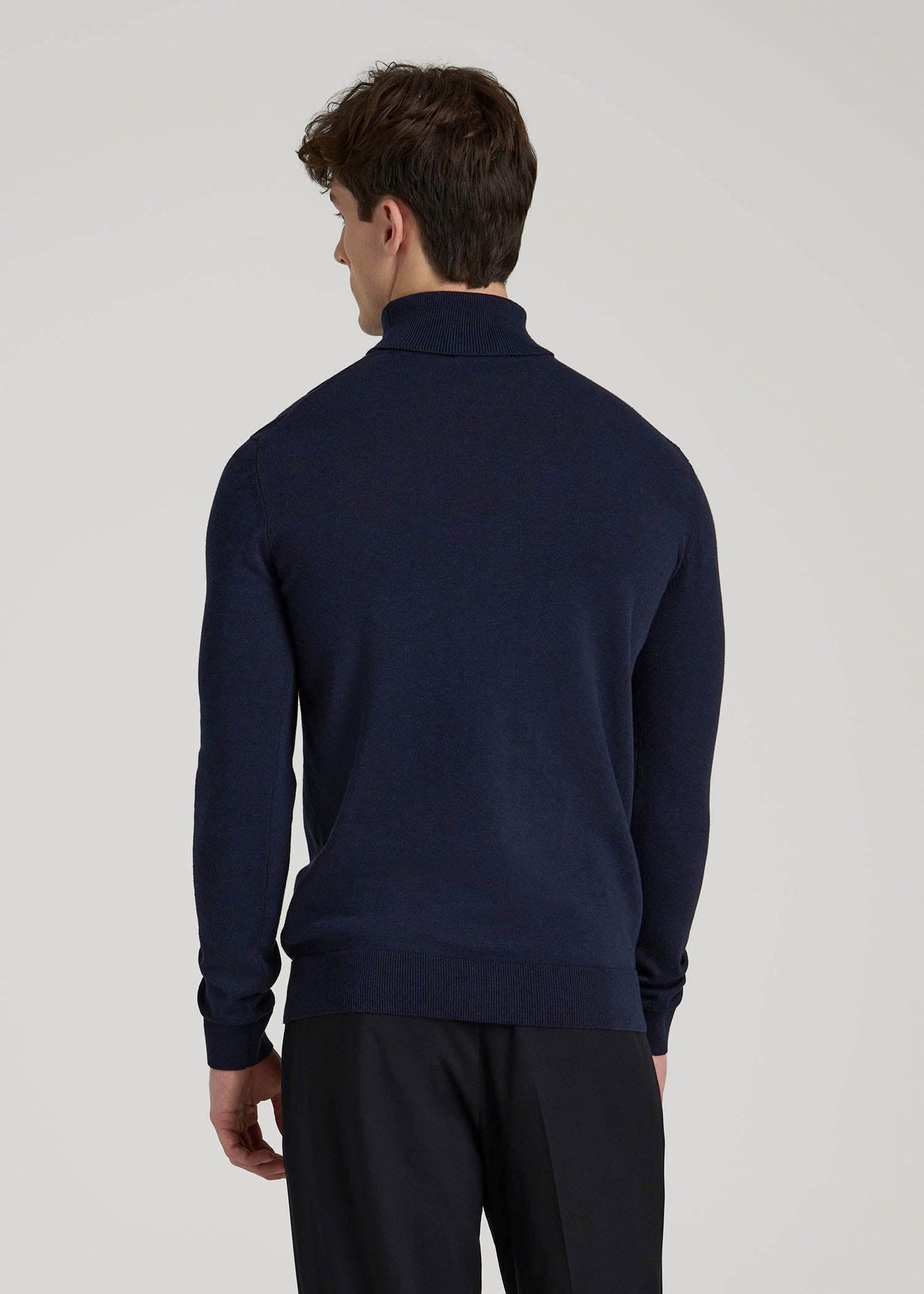 American Tall Men Turtleneck Sweater for Tall Men in Patriot Blue