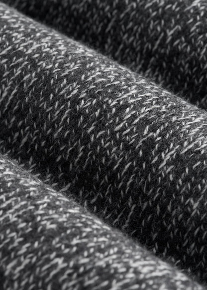 American Tall Men Wool Blend Marled Turtleneck for Tall Men in Charcoal Multi