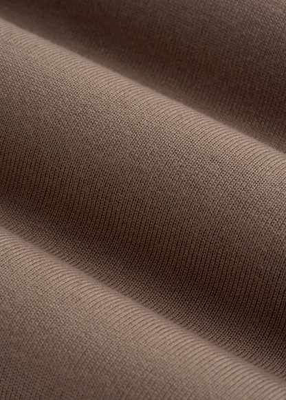 American Tall Men Linen Blend Knit Polo for Tall Men in Warm Brown