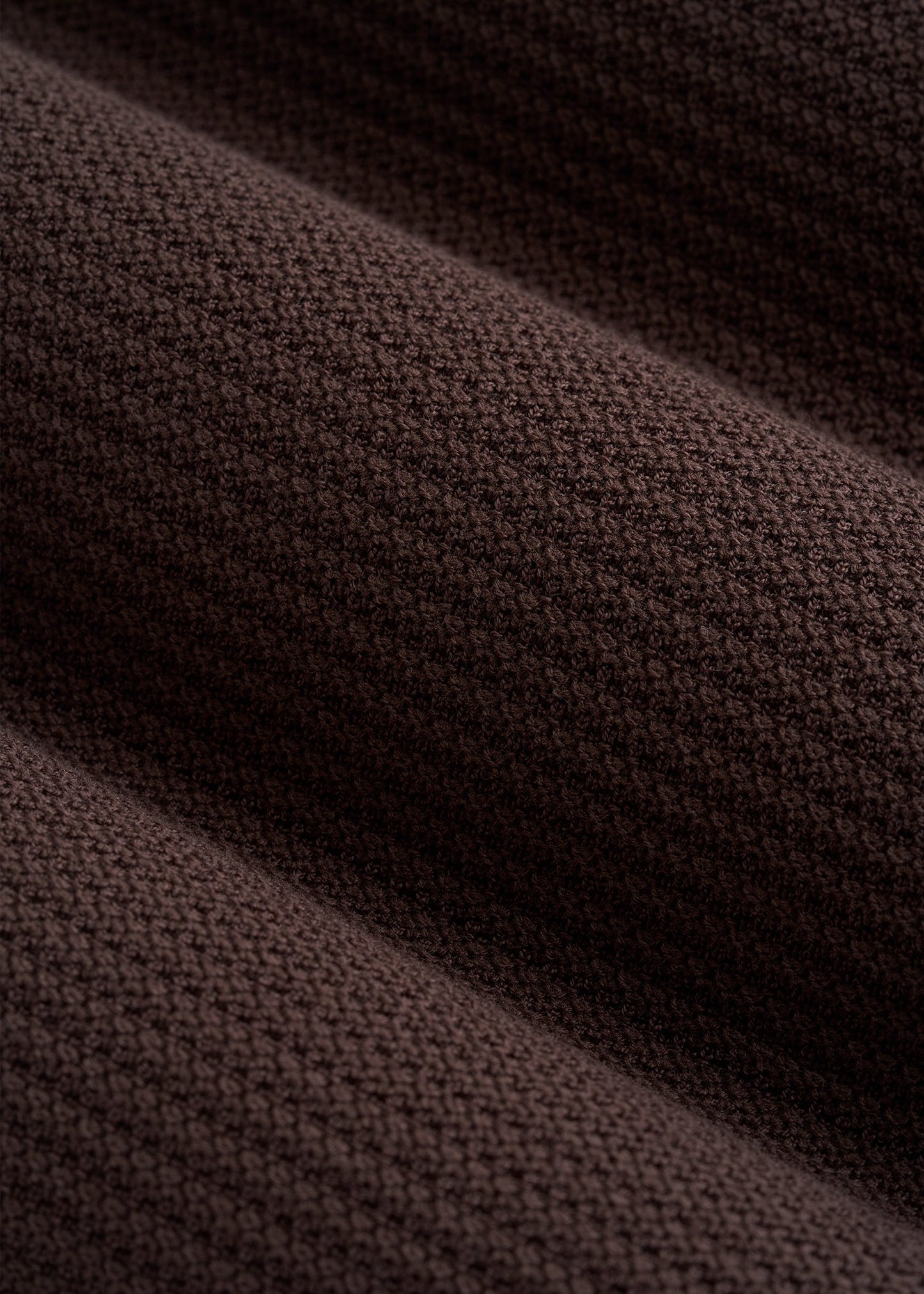American Tall Men Braided Knit Sweater Polo for Tall Men in Espresso