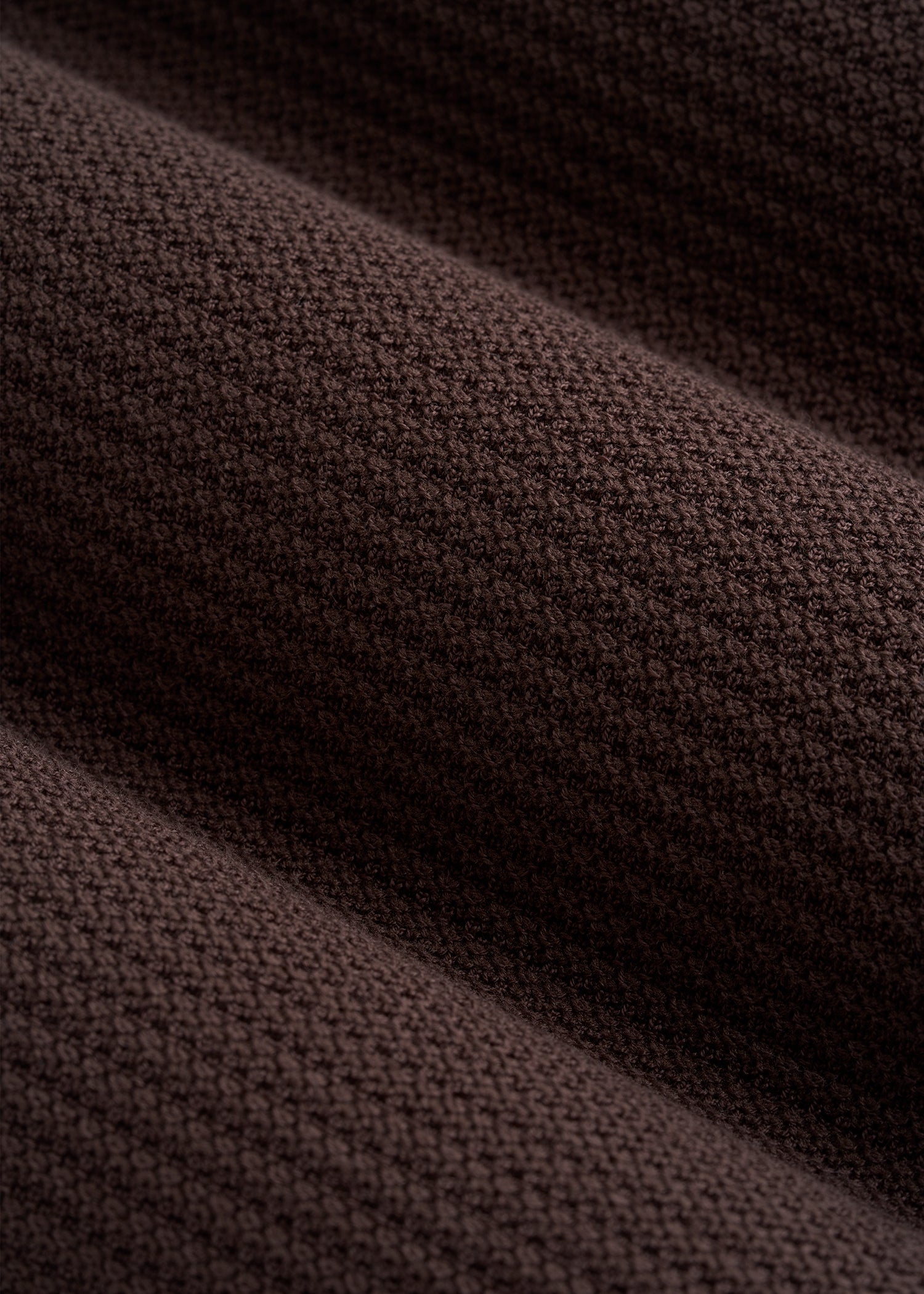 American Tall Men Braided Knit Sweater Polo for Tall Men in Espresso