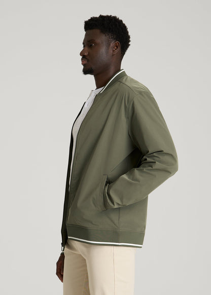 American Tall Men A.T. Bomber Jacket for Tall Men in Olive