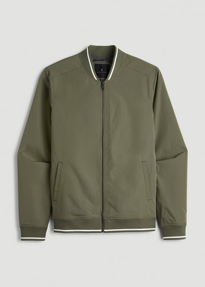American Tall Men A.T. Bomber Jacket for Tall Men in Olive