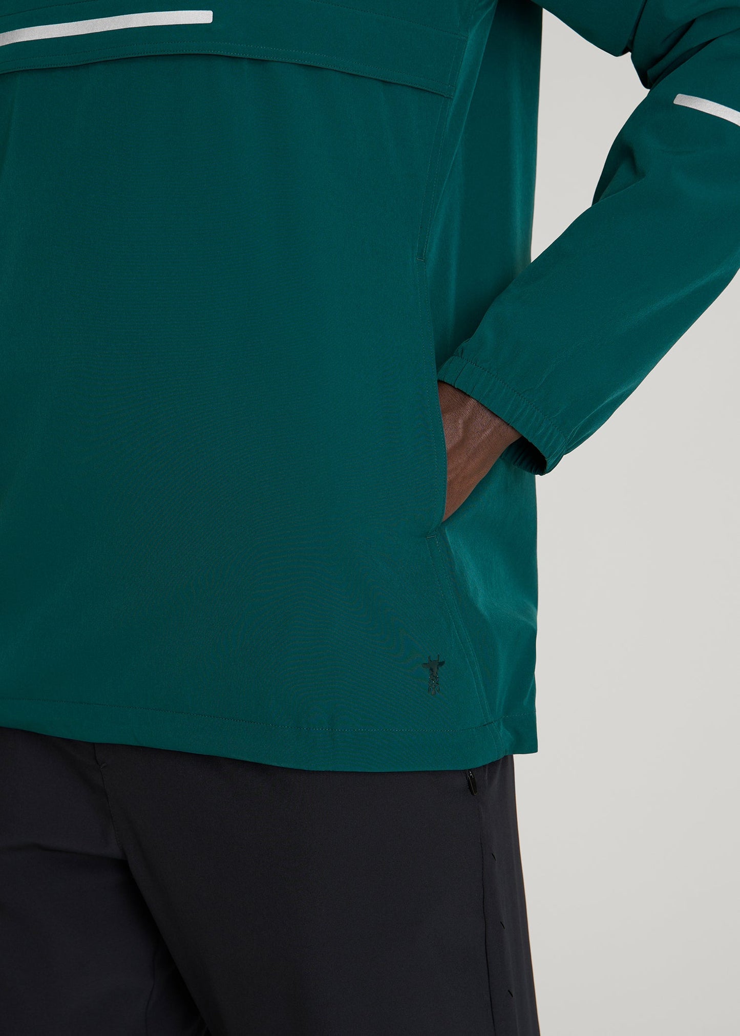 American Tall Men Featherweight Packable Anorak for Tall Men in Deep Teal