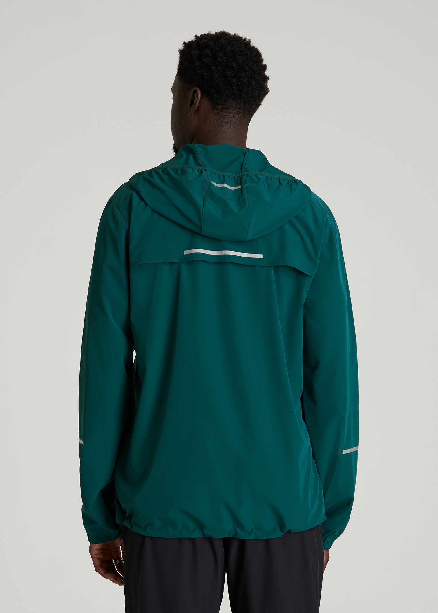 American Tall Men Featherweight Packable Anorak for Tall Men in Deep Teal