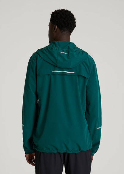 American Tall Men Featherweight Packable Anorak for Tall Men in Deep Teal