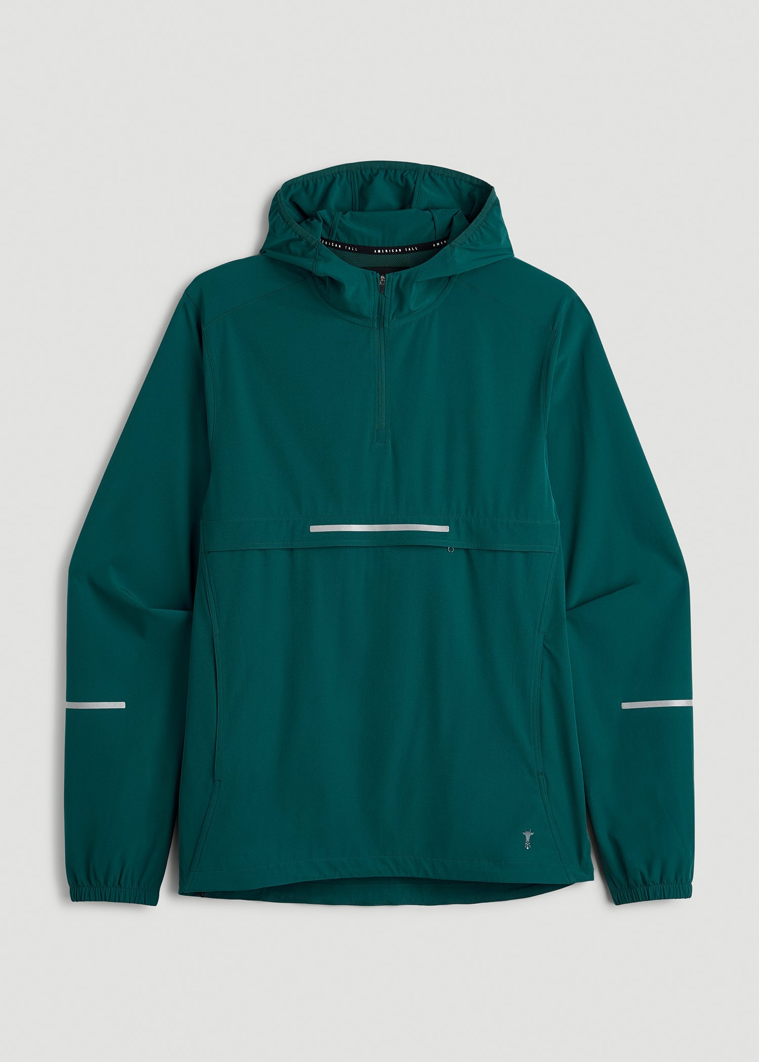 American Tall Men Featherweight Packable Anorak for Tall Men in Deep Teal