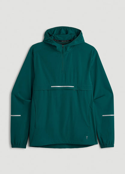 American Tall Men Featherweight Packable Anorak for Tall Men in Deep Teal