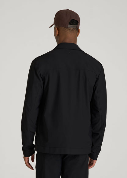 American Tall Men Traveler Bomber Jacket for Tall Men in Black
