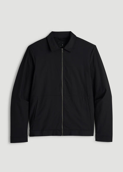 American Tall Men Traveler Bomber Jacket for Tall Men in Black