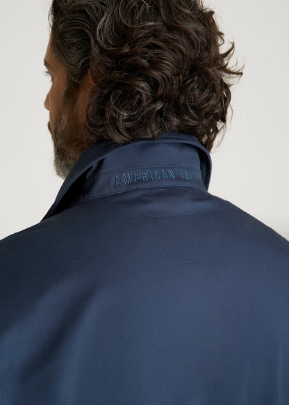 American Tall Men Harrington Jacket for Tall Men in Navy Blue