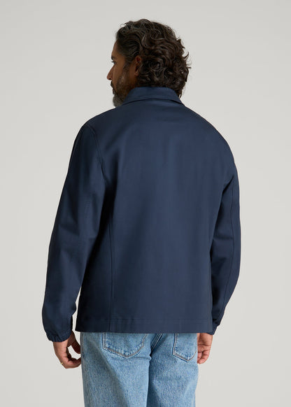 American Tall Men Harrington Jacket for Tall Men in Navy Blue