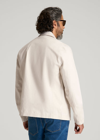 American Tall Men Harrington Jacket for Tall Men in Crystal Sand