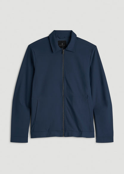 American Tall Men Traveler Bomber Jacket for Tall Men in Navy Blue