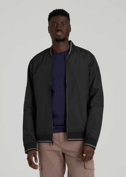 American Tall Men A.T. Bomber Jacket for Tall Men in Black