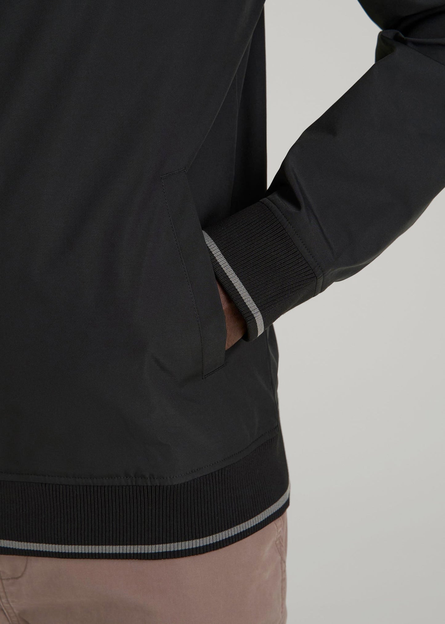 American Tall Men A.T. Bomber Jacket for Tall Men in Black