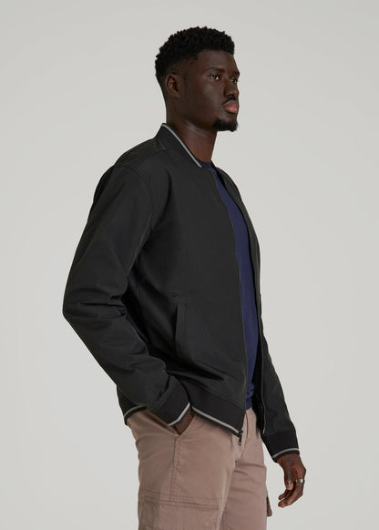 American Tall Men A.T. Bomber Jacket for Tall Men in Black
