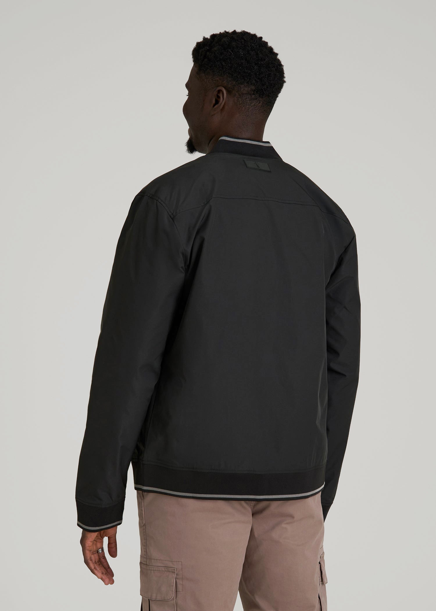 American Tall Men A.T. Bomber Jacket for Tall Men in Black